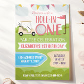 Hole in One Eerste verjaardagsuitnodiging voor mei Kaart