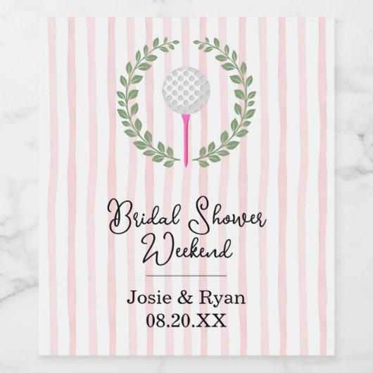 Hole in One Feest Wijn Etiket (Enkel label)