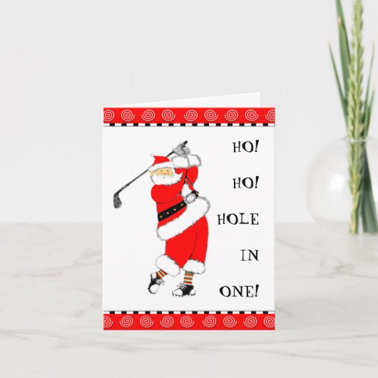 Hole-in-One Feestdagen Kaart (Voorkant)