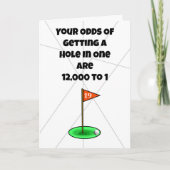 Hole in One Funny Golf Birthday Kaart (Voorkant)
