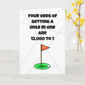 Hole in One Funny Golf Birthday Kaart (Gele Bloem)