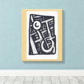 Hole in One? (geen transparantie) Canvas Afdruk (Insitu (Houten vloer))