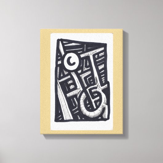 Hole in One? (geen transparantie) Canvas Afdruk (Voorkant)