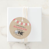 Hole in one Girls Golf 1st Birthday Par-t-shirt Bedankjes Labels (In situ)