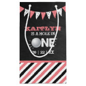 Hole in one Girls Golf 1st Birthday Par-t-shirt Klein Cadeauzakje (Achterkant)