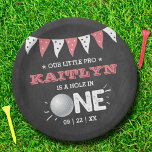 Hole in one Girls Golf 1st Birthday Par-t-shirt Papieren Bordje<br><div class="desc">Vier in stijl met deze trendy 1e verjaardagsfeestje papieren borden. Het ontwerp is gemakkelijk te personaliseren met uw eigen formulering en uw familie en vrienden zullen blij zijn wanneer ze deze fantastische partij borden zien. Overeenkomende partij items zijn te vinden in de collectie.</div>