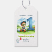 Hole in One Golf 1e Verjaardag Bedankt Cadeaulabel (Voorkant)