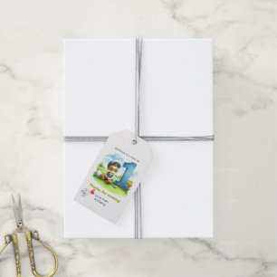 Hole in One Golf 1e Verjaardag Bedankt Cadeaulabel