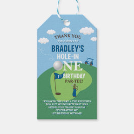 Hole in One Golf 1e verjaardag dank u Cadeaulabel