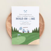 Hole in One Golf 1e verjaardag Kaart