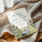 Hole in One: Golf 1e Verjaardag Par-Tee Kaart