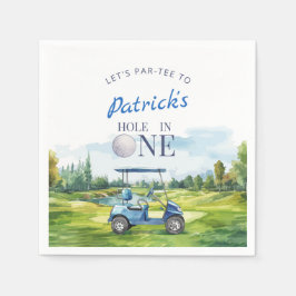 Hole In One Golf 1e Verjaardag Servet