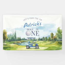 Hole In One Golf 1e Verjaardag Spandoek
