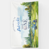 Hole In One Golf 1e Verjaardag Spandoek (Verticaal)
