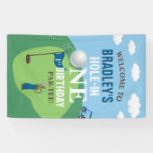 Hole in One Golf 1e verjaardag Welkom Spandoek (Horizontaal)