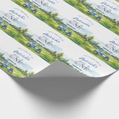 Hole In One Golf 1st Birthday  Cadeaupapier (Hoek)