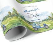 Hole In One Golf 1st Birthday  Cadeaupapier (Rol Hoek)