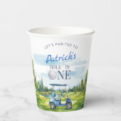 Hole In One Golf 1st Birthday  Papieren Bekers (Achterkant)