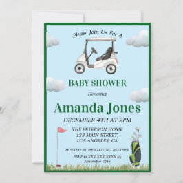 Hole in One Golf Baby shower Kaart