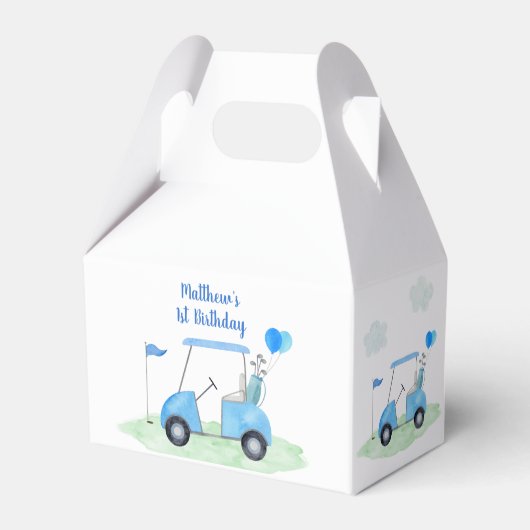 Hole in One Golf Birthday Par-t-shirt Bedankdoosjes (Voorkant Zijde)