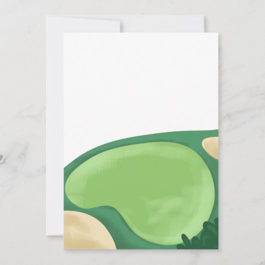 Hole in One Golf Boy Eerste Verjaardag Par-T-shirt Kaart (Achterkant)