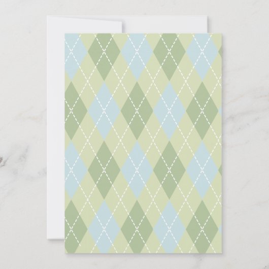 Hole in One Golf Boy Eerste Verjaardag Par-T-shirt Kaart (Achterkant)