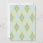 Hole in One Golf Boy Eerste Verjaardag Par-T-shirt Kaart (Achterkant)