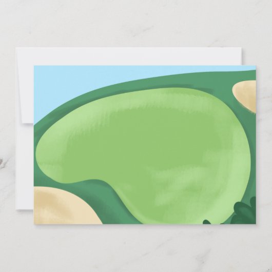 Hole in One Golf Boy Eerste Verjaardag Par-T-shirt Kaart (Achterkant)