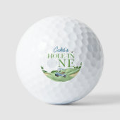 Hole In One Golf Boy First Birthday Par-Tee Golfballen (Voorkant)