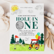 Hole in One Golf Boy Golfen Par-t-shirt 1e Verjaar