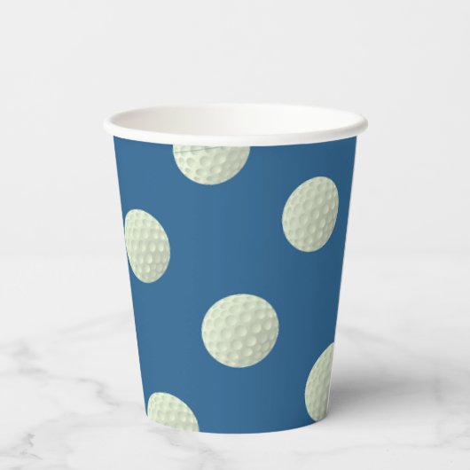 Hole in One Golf Boy Verjaardag Papieren Bekers (Achterkant)