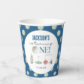 Hole in One Golf Boy Verjaardag Papieren Bekers (Voorkant)