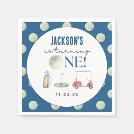 Hole in One Golf Boy Verjaardag Servet