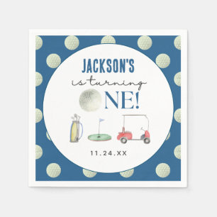 Hole in One Golf Boy Verjaardag Servet