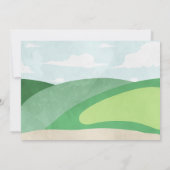 Hole in One Golf Dank u kaart Eerste Verjaardag (Achterkant)