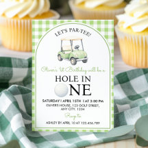 Hole in One Golf Eerste Verjaardagsfeest Groen