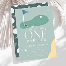Hole in One Golf Fairway Par-Tee Boy 1e Verjaardag
