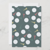 Hole in One Golf Fairway Par-Tee Boy 1st Birthday Kaart (Achterkant)