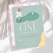 Hole in One Golf Fairway Par-Tee Girl 1ste verjaar