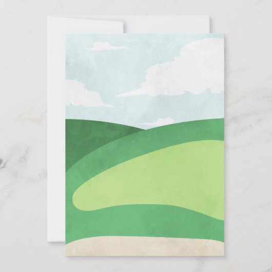 Hole in One Golf Invitation First Birthday Party Kaart (Achterkant)