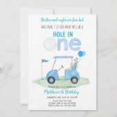 Hole in One Golf Jongen 1e Verjaardag Kaart (Voorkant)