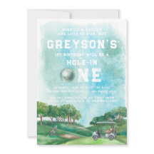 Hole In One Golf Jongen Eerste Verjaardag Par-Tee