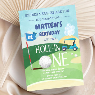 Hole In One Golf Laten we Par-tee Verjaardagsuitno Kaart