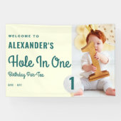 Hole in One Golf Masters 1e Verjaardag Welkomstbor Spandoek (Horizontaal)