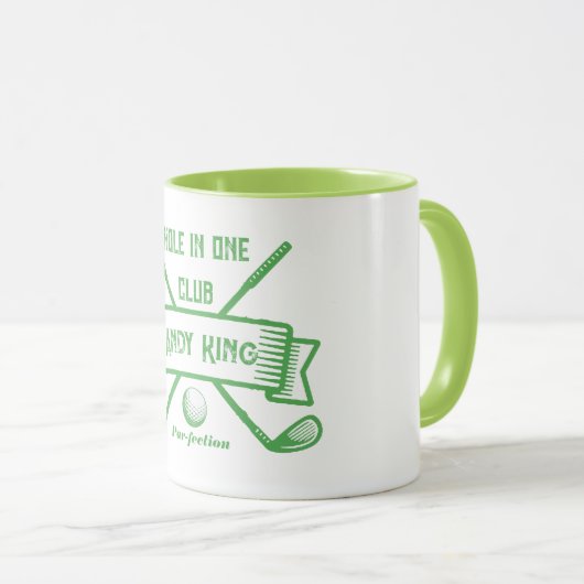 Hole-in-One Golf Mok - Gepersonaliseerd Golfer Cad (Voorkant rechts)