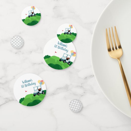 Hole in One Golf Par-T-shirt 1e Verjaardag Confetti (Groep)