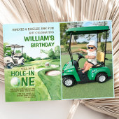 Hole in One Golf Par-t-shirt 1e verjaardag Foto Kaart
