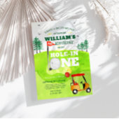 Hole in One Golf Par-t-shirt 1e Verjaardagsuitnodi Kaart