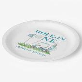 Hole in One Golf Par-t-shirt Boy 1e Verjaardag Papieren Bordje (Gekanteld)