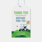 Hole in One Golf Par-T-shirt Boy Verjaardag Dank j Cadeaulabel (Voorkant)